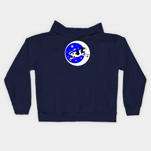 Funny Cow with Moon and Stars Kids Hoodie